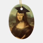 Mona Lisas Abschluss Day Keramik Ornament (Hinten)