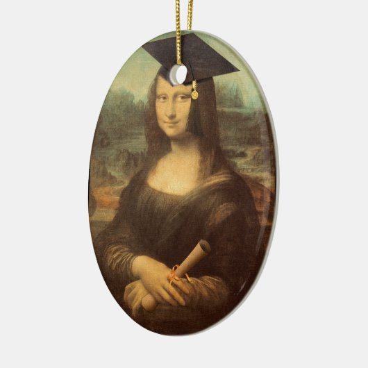 Mona Lisas Abschluss Day Keramik Ornament (Links)