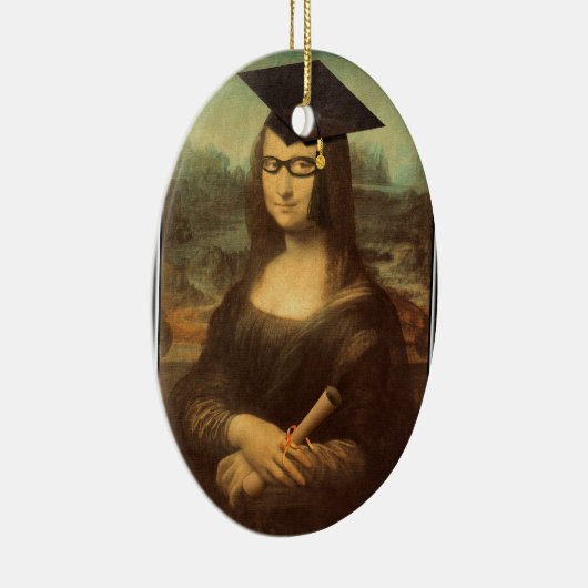 Mona Lisas Abschluss Day Keramikornament (Rechts)