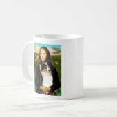 Mona Lisas Australian Shepherd (Tri) Kaffeetasse (Vorderseite Links)