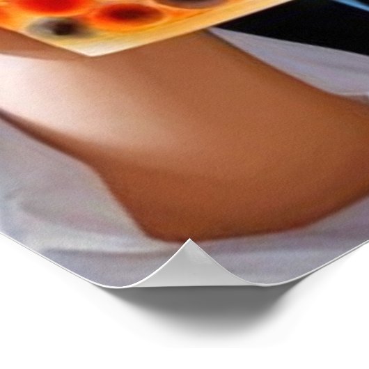 Mona Lisa's Bubble Tea Moment Poster (Ecke)