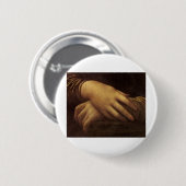 Mona Lisas Hand durch Leonardo da Vinci C. Button (Vorne & Hinten)