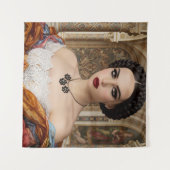 Mona Lisa's sister Wandteppich (Vorderseite (Horizontal))