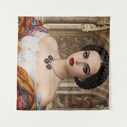 Mona Lisa's sister Wandteppich (Vorderseite (Horizontal))