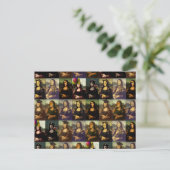 Mona Lisas viele Gesichter Postkarte (Stehend Vorderseite)