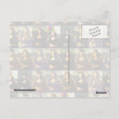 Mona Lisas viele Gesichter Postkarte (Rückseite)