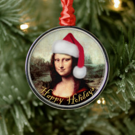 Mona Lisas Weihnachten Ornament Aus Metall
