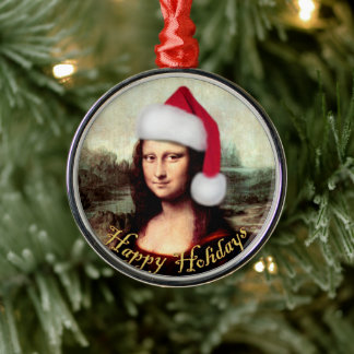 Mona Lisas Weihnachten Ornament Aus Metall