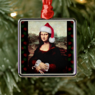 Mona Lisas Weihnachten Ornament Aus Metall