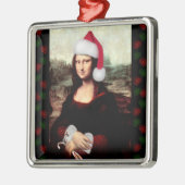 Mona Lisas Weihnachten Ornament Aus Metall (Links)