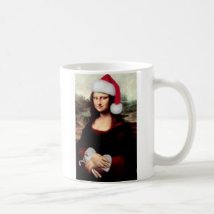 Mona Lisas Weihnachtszeit-Weihnachtsmannmütze Kaffeetasse