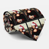 Mona Lisas Weihnachtszeit-Weihnachtsmannmütze Krawatte (Gerollt)