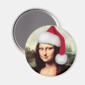 Mona Lisas Weihnachtszeit-Weihnachtsmannmütze Magnet