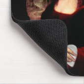 Mona Lisas Weihnachtszeit-Weihnachtsmannmütze Mousepad (Ecke)