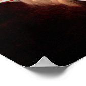 Mona Lisas Weihnachtszeit-Weihnachtsmannmütze Poster (Ecke)