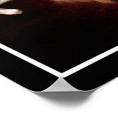 Mona Lisas Weihnachtszeit-Weihnachtsmannmütze Poster (Ecke)