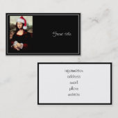 Mona Lisas Weihnachtszeit-Weihnachtsmannmütze Visitenkarte (Vorne/Hinten)