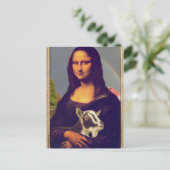 Mona Lisas Ziege Postkarte (Stehend Vorderseite)
