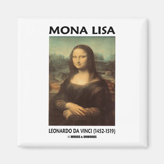 Mona Lissabon (Leonardo da Vinci) Magnet (Vorne)
