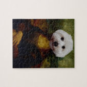 Mona Maltese Mona Lisa Hundemalerei Puzzle (Horizontal)