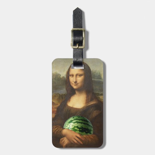 Mona Melona Lisa Gepäckanhänger (Vorderseite vertikal)