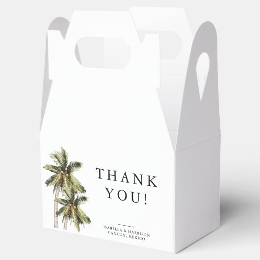 MONA Minimalistisch Palm Tree Beach Ocean Gable Geschenkschachtel (Geöffnet)