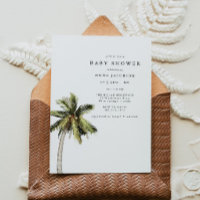 MONA Modern Tropical Palm Tree Beach Baby Dusche