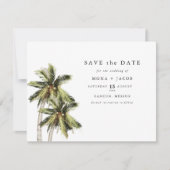 MONA Moderne Minimalistische Tropenpalme Save the Einladung (Vorderseite)