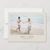 MONA Moderne Minimalistische Tropenpalme Save the  Einladung (Rückseite)