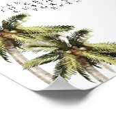 MONA Modernes Minimal Palmenbaum Tropisches Zeiche Poster (Ecke)