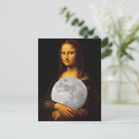 Mona Moona Lisa Postkarte (Stehend Vorderseite)