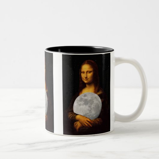 Mona Moona Lisa Zweifarbige Tasse (Rechts)