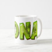 Mona Name Kiwi Style Tasse Teetasse Kaffeetasse (VorderseiteRechts)