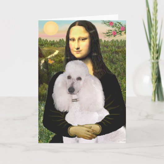 Mona-Pood-White-Standard-Poodle Karte (Vorderseite)