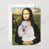 Mona-Pood-White-Standard-Poodle Postkarte (Vorne/Hinten)