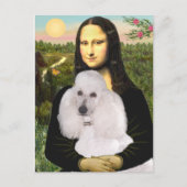 Mona-Pood-White-Standard-Poodle Postkarte (Vorderseite)
