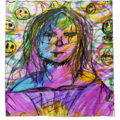 Mona Pop Duschvorhang (Vorderseite)