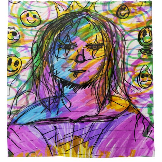 Mona Pop Duschvorhang (Vorderseite)