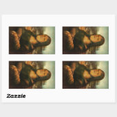 Mona Rilla alias Mona Lisa Rechteckiger Aufkleber (Blatt)