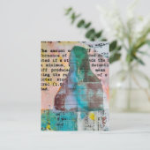 Mona Stamped Mixed Media Postkarte (Stehend Vorderseite)