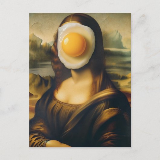 Mona Sunnyside Up Funny Postkarte (Vorderseite)