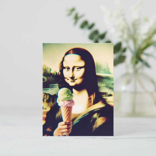 Mona und Eis Postkarte (Stehend Vorderseite)