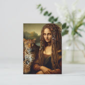 Mona und ihr Leopard Postkarte (Stehend Vorderseite)