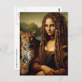 Mona und ihr Leopard Postkarte (Vorne/Hinten)