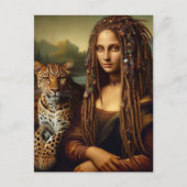 Mona und ihr Leopard Postkarte (Vorderseite)