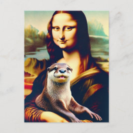 Mona und ihr Otter Postkarte