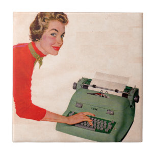 Mona und ihre New-Schrift Fliese