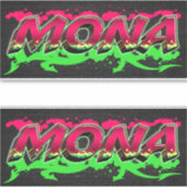 Mona Vorname Name Graffiti Aufkleber Sticker (Vorderseite)