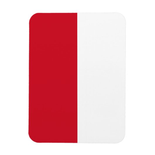 Monacan-Flagge Magnet (Vertikal)