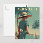Monaco 50er Mode Vintag Postkarte (Vorne/Hinten)